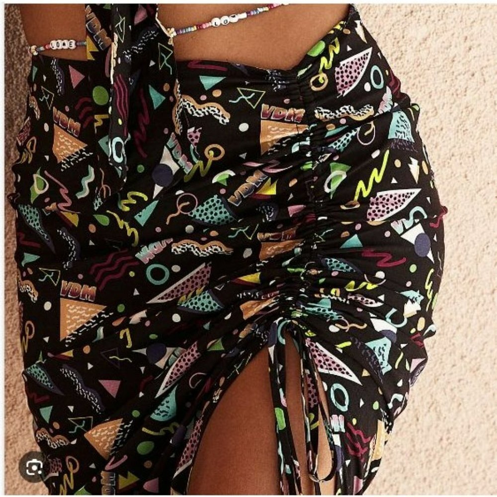 VDM The Label Stassie Graffitti‎ Bikini Skirt  Small Revolve